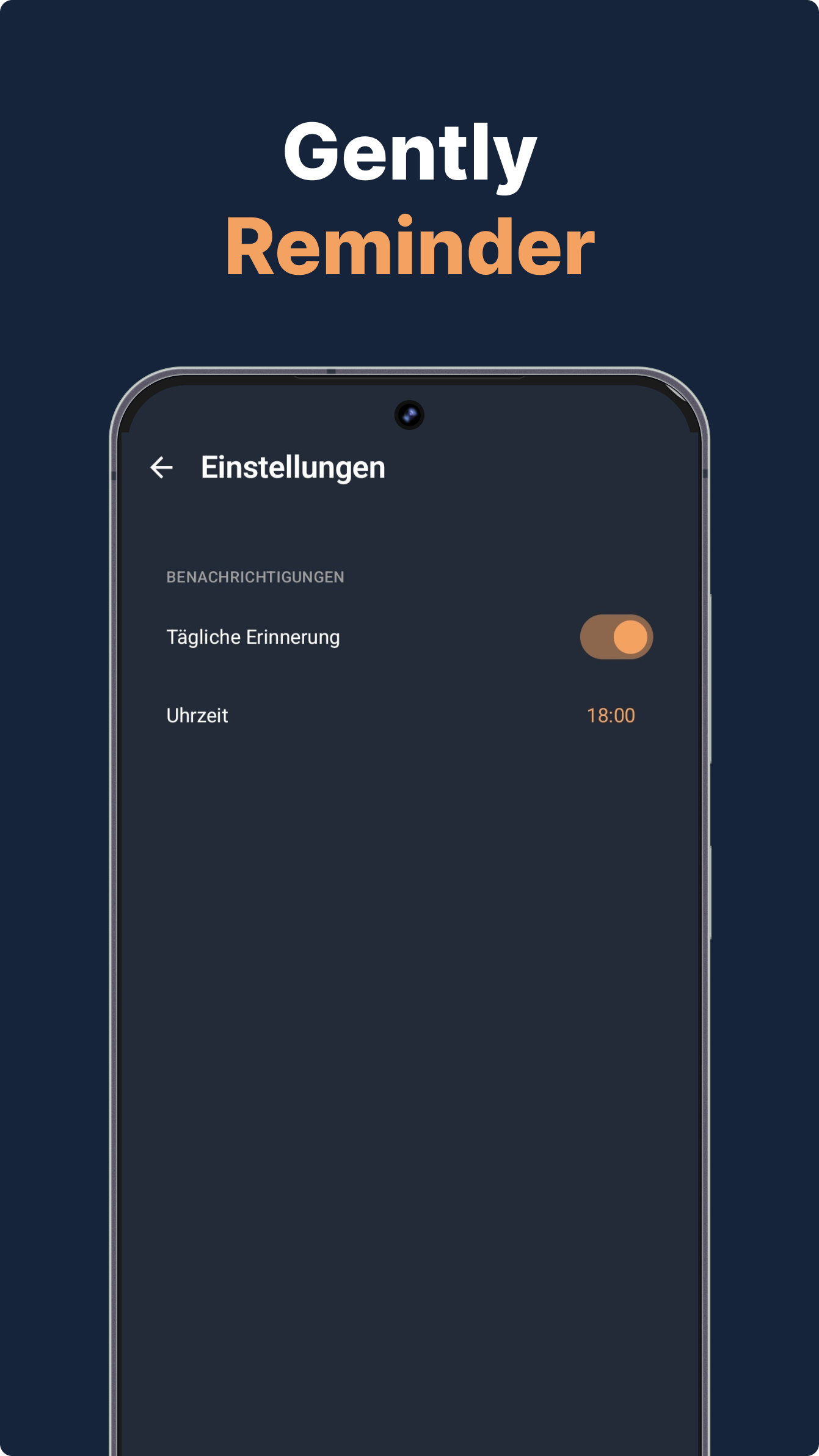 Settings screen
